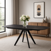 Tavolo Cucina Soggiorno Allungabile Rotante Piano Ceramica Nero 6-8 posti 140/180cm