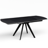 Tavolo Cucina Soggiorno Allungabile Rotante Piano Ceramica Nero 6-8 posti 140/180cm