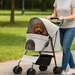 Passeggino Pieghevole per Cani e Gatti Taglia Media-Grande fino a 30kg Grigio