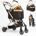 Passeggino Carrozzina 2in1 per Cani Gatti Trasportino Removibile Pieghevole 50kg
