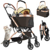 Passeggino Carrozzina 2in1 per Cani Gatti Trasportino Removibile Pieghevole 50kg