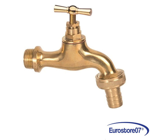 RUBINETTO CURVO IN OTTONE CON PORTAGOMMA corpo ottone finitura lucida,