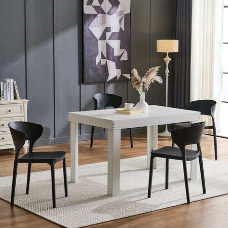 Tavolo da Pranzo Allungabile Fino a 6 Posti 120-200cm Bianco Cucina Estensibile