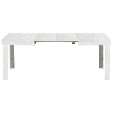 Tavolo da Pranzo Cucina Allungabile Fino a 6 Posti 120-200cm Bianco Frassinato