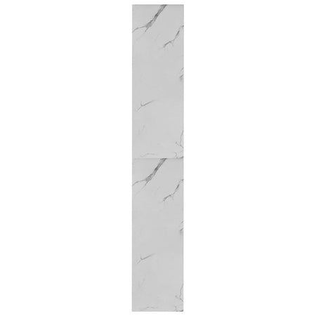 Scarpiera 4 Ante Ripiani Doppia Profondità Portascarpe Bianco Marmo 63x24x150 cm