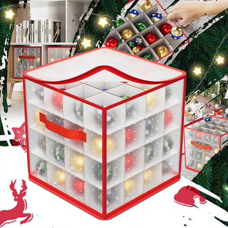 Scatola Decorazioni Natalizie Organizer Addobbi Natalizi Capacità 64 Palline