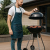 Barbecue a Carbone Rotondo con 2Ruote Valvola Cottura Ventilata Ø43 cm Nero