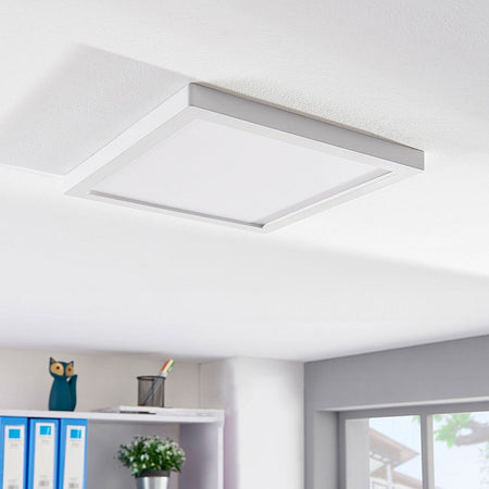 Plafoniera Led 94w Luce Rgb+3000k Rgbw 24v Cromoterapia Lampada Soffitto 62x62cm