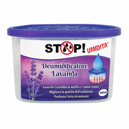 6pz Deumidificatore Casa Portatile 500ml contro Muffa Assorbi Umidità Lavanda