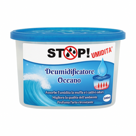 6pz Deumidificatore Casa Portatile 500ml contro Muffa Assorbi Umidità Oceano