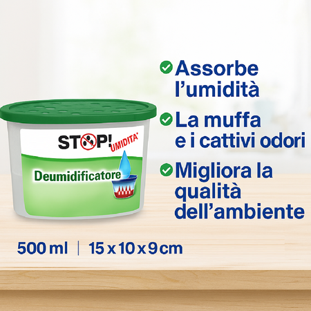 6pz Deumidificatore Casa Portatile 500ml contro Muffa Assorbi Umidità Sandalo