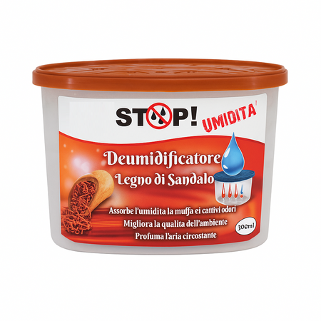 6pz Deumidificatore Casa Portatile 500ml contro Muffa Assorbi Umidità Sandalo