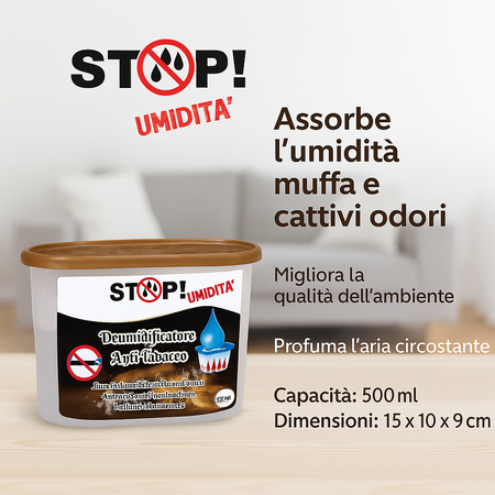 6pz Deumidificatore Casa Portatile 500ml contro Muffa Assorbi Umidità Antitabacco