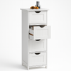 Mobile Multiuso Salvaspazio 4 Cassetti 30x30 H82 cm in Legno MDF Bianco
