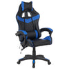 Sedia Gaming da Scrivania Blu e Nera con Led RGB Altezza Regolabile 106-116cm