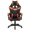 Sedia Gaming da Scrivania Arancione e Nera Led RGB Altezza Regolabile 106-116cm