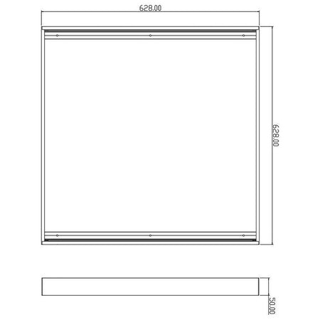 Plafoniera Led 94w Luce Rgb+4000k Rgbw 24v Cromoterapia Lampada Soffitto 62x62cm