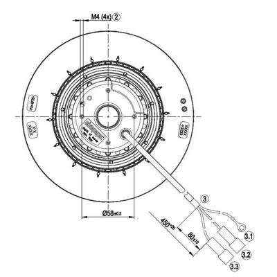 Ventilatore centrifugo EBM R4S190-RA04-11