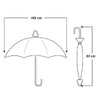 Kit 4 Ombrelli Trasparenti Automatici PVC Antivento Manico Curvo 8 Stecche Fibra di Vetro