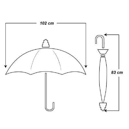 Kit 4 Ombrelli Trasparenti Automatici PVC Antivento Manico Curvo 8 Stecche Fibra di Vetro