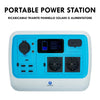 Generatore Corrente 700w Portatile Ricarica Solare Batteria Prese Schuko Ac Usb-c