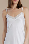 Camicia da notte in raso con spalline sottili - Noi di notte 3249
