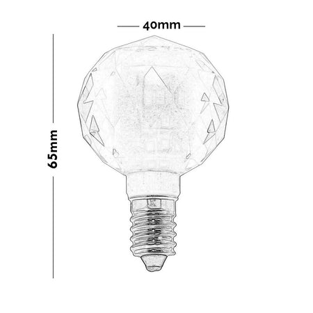 Lampadina Led Globo E14 Vetro Cristallo Lampada 6watt Luce Calda Fredda Naturale