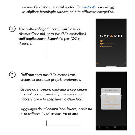 Pannello Parete Bluetooth Controller Dimmer Controllo Luci Led Casambi Xpress