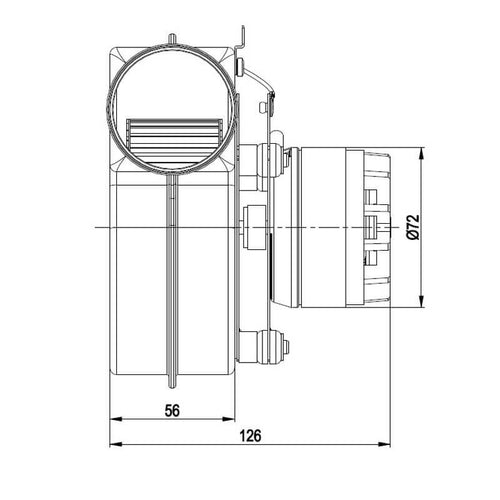 Ventilatore centrifugo EBM G2E097-FL64-55