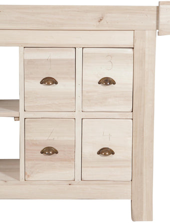 Biscottini Biscottini Banco Lavoro Country 184x74x92 Legno Tiglio Grezzo Falegname