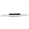 Applique Moderno Nero Lampada Parete Led 9w 4000k Luce Specchio Bagno Vetro Satinato