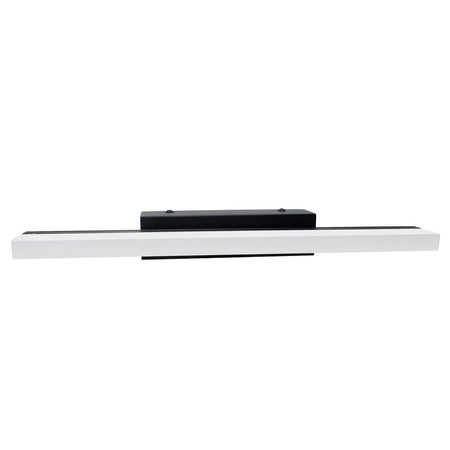 Applique Moderno Nero Lampada Parete Led 9w 4000k Luce Specchio Bagno Vetro Satinato