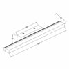 Applique Moderno Nero Lampada Parete Led 9w 4000k Luce Specchio Bagno Vetro Satinato