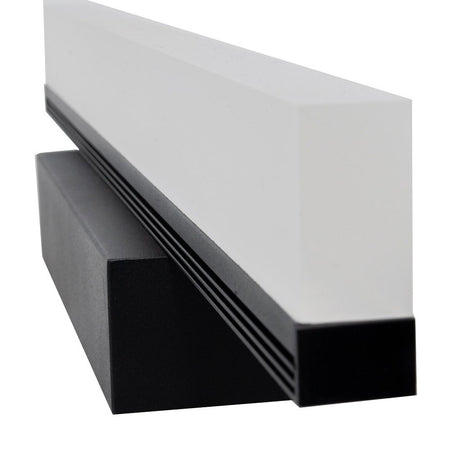 Applique Moderno Nero Lampada Parete Led 9w 4000k Luce Specchio Bagno Vetro Satinato