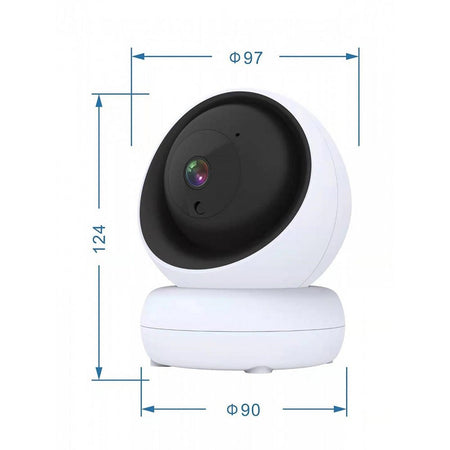 Telecamera Smart Ip Cam Wifi Lente 3.6mm Sensore Movimento Notturna Alexa Google