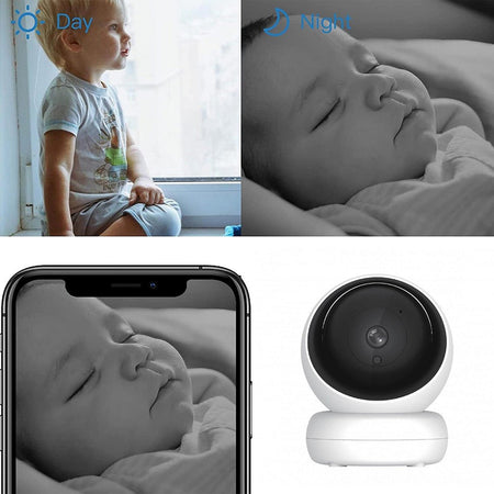 Telecamera Smart Ip Cam Wifi Lente 3.6mm Sensore Movimento Notturna Alexa Google