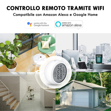 Termometro Smart Wifi Sensore Temperatura Umidita App Ifttt Smart Life Alexa Google