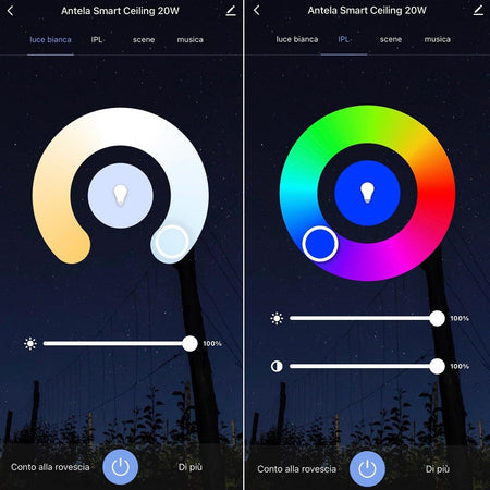 Plafoniera Led Smart 20w Rgb Cct Wifi Intelligente Dimmerabile Smartphone Alexa Google