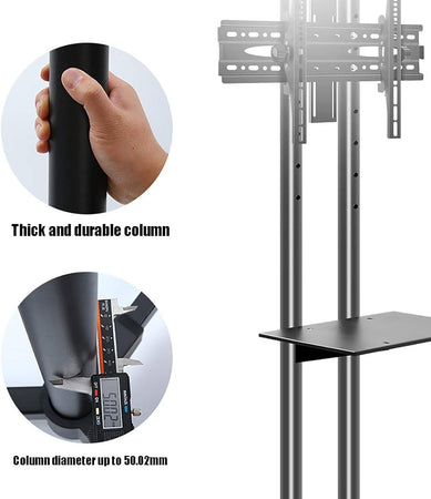 Supporto Tv Da Pavimento Staffa Rotante Carrello Per Televisione Da 32-70 Pollic