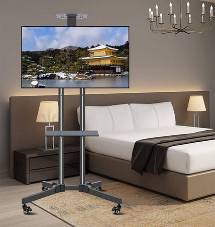 Supporto Tv Da Pavimento Staffa Rotante Carrello Per Televisione Da 32-70 Pollic