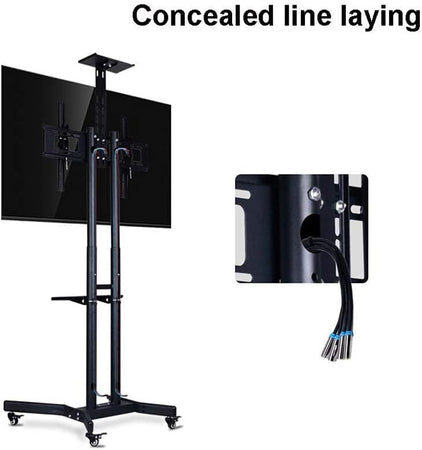 Supporto Tv Da Pavimento Staffa Rotante Carrello Per Televisione Da 32-70 Pollic
