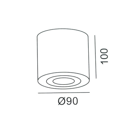 Faretto Lampada Soffitto Attacco Gu10 Plafoniera Tonda Esterno Led Impermeabile