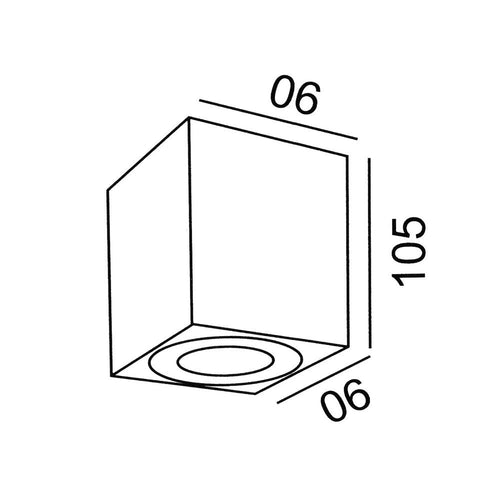 Plafoniera Faretto Quadrato Soffitto Impermeabile Gu10 Vasca Box Doccia Bagno 230v