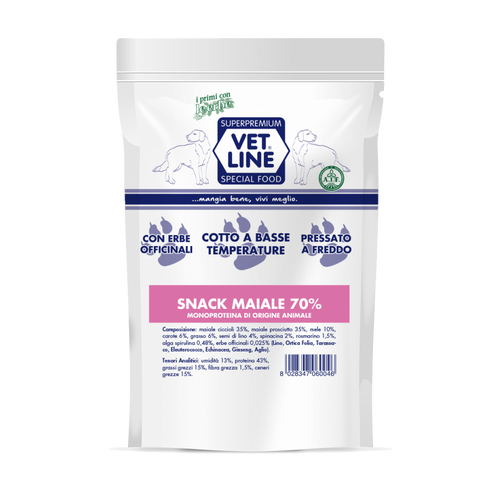 Vet Line snack maiale 80 gr