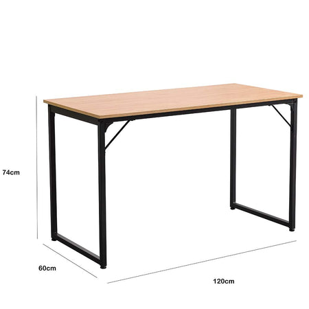 Scrivania Tavolo Porta PC Design Industriale Legno Metallo 120x60 Casa Ufficio