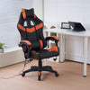 Sedia Gaming Scrivania Led RGB Ergonomica Altezza Eegolabile con 2Cuscini Nero Arancio