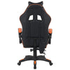 Sedia Gaming Scrivania Led RGB Ergonomica Altezza Eegolabile con 2Cuscini Nero Arancio