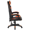Sedia Gaming Scrivania Led RGB Ergonomica Altezza Eegolabile con 2Cuscini Nero Arancio