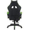 Sedia Gaming Scrivania Led RGB Ergonomica Altezza Eegolabile con 2Cuscini Nero Verde