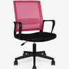 Sedia da Scrivania Nero e Rosa Ruote Piroettanti Seduta Ergonomica da Ufficio